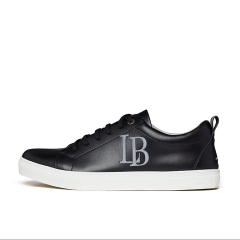 LB Black Apple Leather Sneakers Men-0