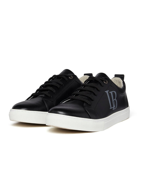 LB Black Apple Leather Sneakers for Women-1