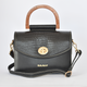 Bolso de Cuero con Solapa patron Cocodrilo  y Laterales de Madera – IULIUS-0