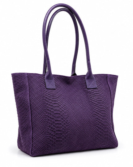 ZEEN | LOLA Schultertasche | Python-Prägung | Lila