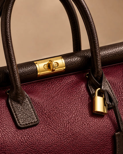 ZEEN | NORA Bordeaux | Dollaro-Ledertasche | Made in Italy