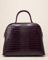 ZEEN | NOA Burgundy | Crocco-Ledertasche | Made in Italy