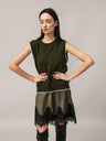 Women's vest with angora wool