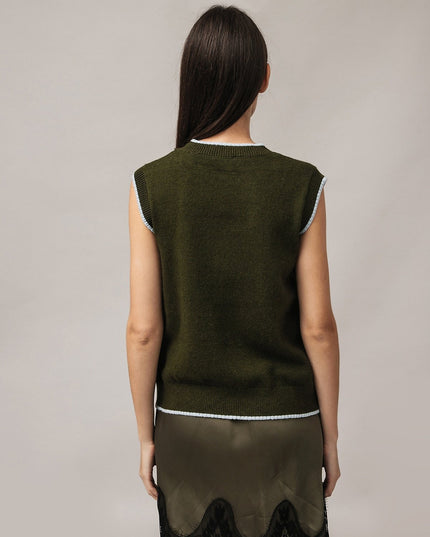 Women's vest with angora wool
