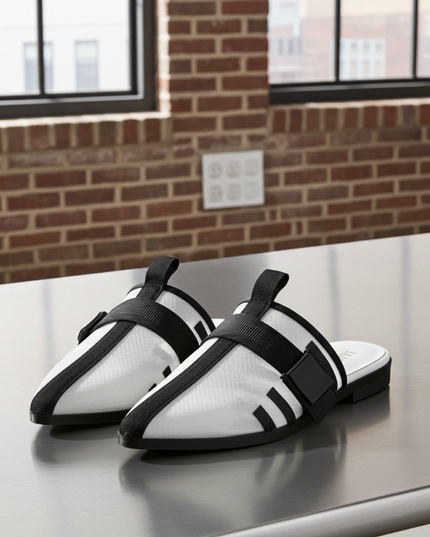 Luftige Mesh-Mules