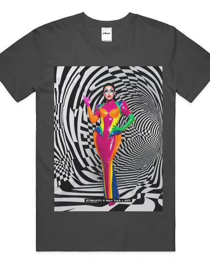 BYMANYC ® New York | TRIBECA ART Bio-Baumwoll-T-Shirt | Schwarz/Natur | Unisex