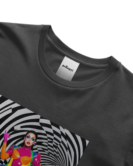BYMANYC ® New York | TRIBECA ART Bio-Baumwoll-T-Shirt | Schwarz/Natur | Unisex