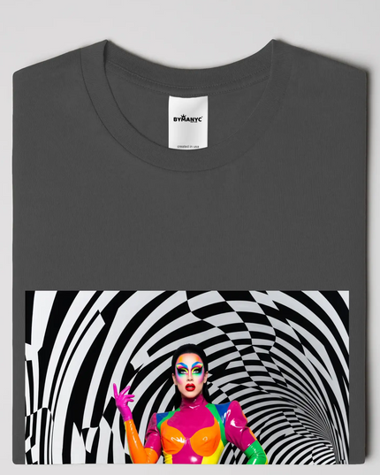 BYMANYC ® New York | TRIBECA ART Bio-Baumwoll-T-Shirt | Schwarz/Natur | Unisex