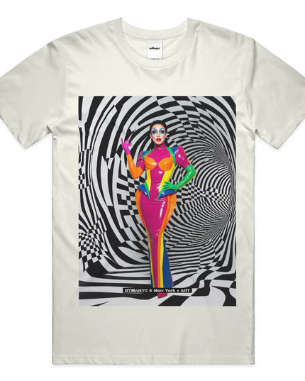 BYMANYC ® New York | TRIBECA ART Bio-Baumwoll-T-Shirt | Schwarz/Natur | Unisex