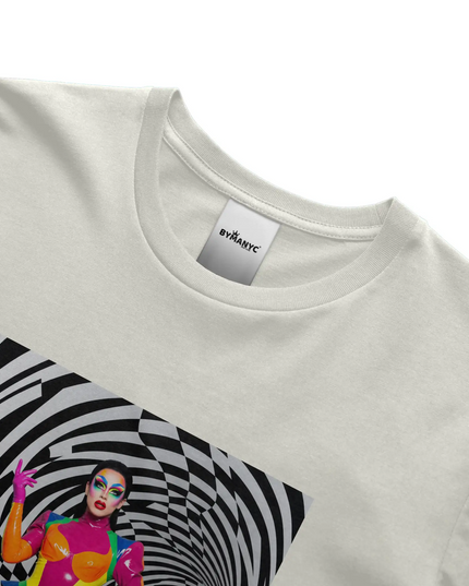 BYMANYC ® New York | TRIBECA ART Bio-Baumwoll-T-Shirt | Schwarz/Natur | Unisex
