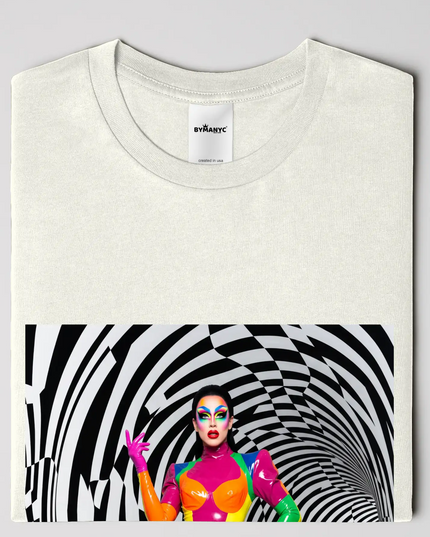BYMANYC ® New York | TRIBECA ART Bio-Baumwoll-T-Shirt | Schwarz/Natur | Unisex