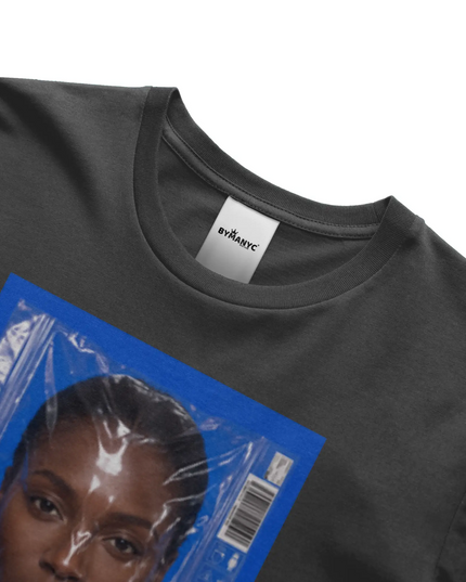 BYMANYC ® New York | DUMBO ART Bio-Baumwoll-T-Shirt | Schwarz/Natur | Unisex