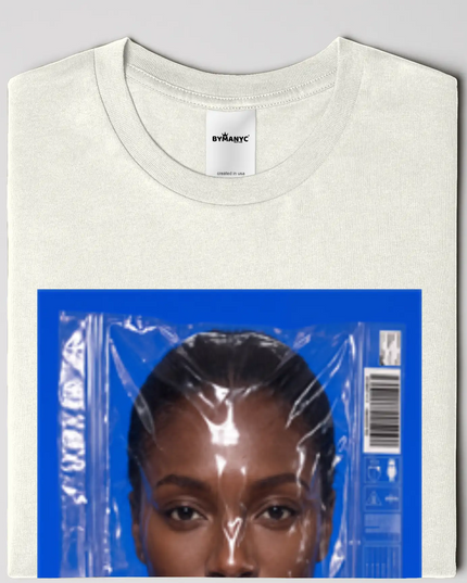 BYMANYC ® New York | DUMBO ART Bio-Baumwoll-T-Shirt | Schwarz/Natur | Unisex