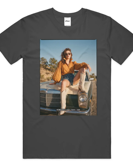 BYMANYC ® New York | HARLEM ART Bio-Baumwoll-T-Shirt | Schwarz/Natur | Unisex