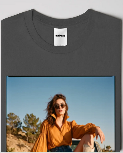 BYMANYC ® New York | HARLEM ART Bio-Baumwoll-T-Shirt | Schwarz/Natur | Unisex