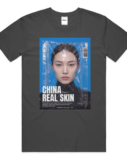 BYMANYC ® New York | CHINATOWN ART Bio-Baumwoll-T-Shirt | Schwarz/Natur | Unisex