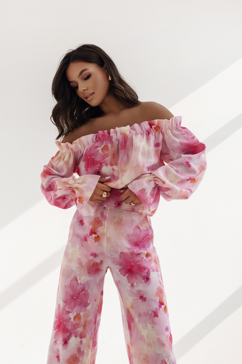 Leinen-Set Bluse & Hose MIA – Fiore
