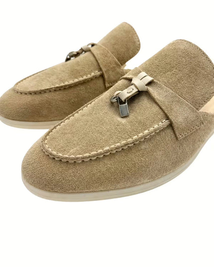 HOLLERT | Loafer aus Kalbsveloursleder mit Tassel-Detail | Beige | Herren