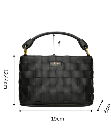 LaBante London | Baby Bella Mini Crossbody Bag | Handgewebt | Schwarz