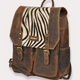 Mochila de Cuero Full Grain con Solapa Animal Print – Portátil 15,6” – IULIUS-0