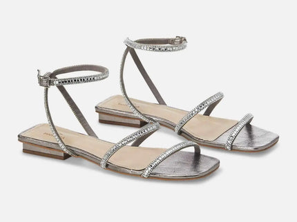 Aroeira Gold Leder-Sandalen – Kristallriemen
