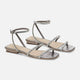 Aroeira Gold Leder-Sandalen – Kristallriemen
