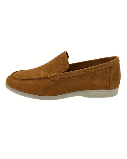 HOLLERT | Herren Loafer aus Kalbsveloursleder | Cognac