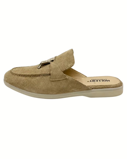 HOLLERT | Loafer aus Kalbsveloursleder mit Tassel-Detail | Beige | Herren