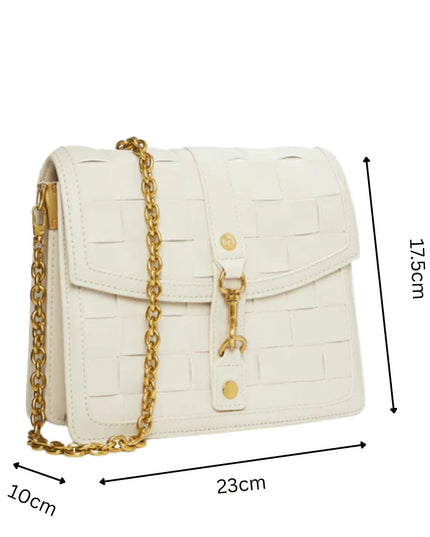 LaBante London | Daisy Shoulder & Crossbody Bag | Handgewebt | Weiss