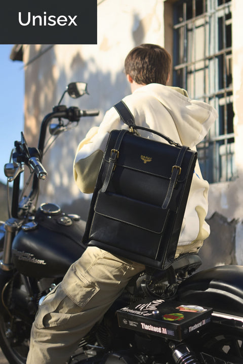 Business-Rucksack aus Leder für 15,6" Laptops – Stilvoller IULIUS Rucksack für Beruf und Alltag