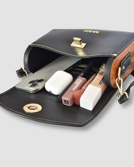Bolso de Cuero con Solapa Leopardo y Laterales de Madera – IULIUS-3