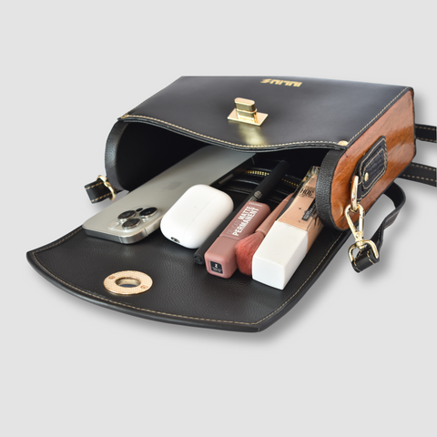 Bolso de Cuero con Solapa Leopardo y Laterales de Madera – IULIUS-3