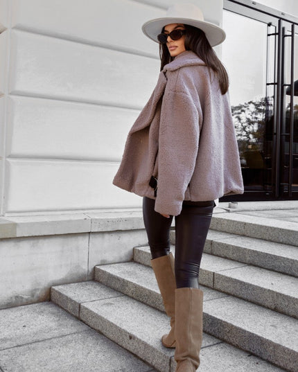 LA BALANCIA | FLUFFY Jacke | Taupe