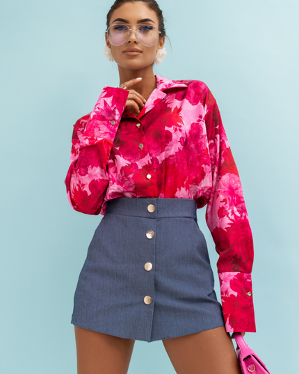 LA BALANCIA | MADDIE Satin-Bluse | Very Pink