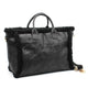 Black leather tote bag with shearling trim and ST-HONORÉ PARIS embossing, luxury designer handbag