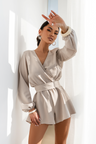 LaBalancia GLOW Jumpsuit mit Strasssteinen – Beige