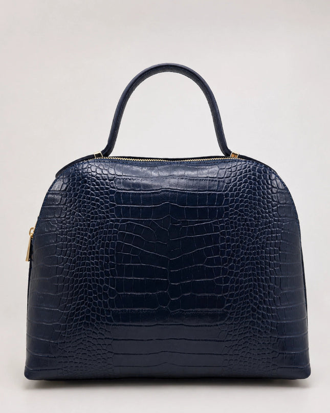 ZEEN | NOA Blue | Crocco-Ledertasche | Made in Italy