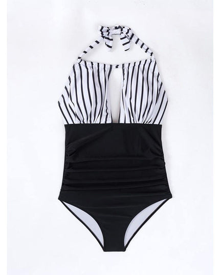 Damen Einteiler Badeanzug MIAMI Striped Halter