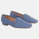 Cipó Beige Leder-Loafer mit eckiger Spitze – Flach