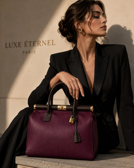 ZEEN | NORA Bordeaux | Dollaro-Ledertasche | Made in Italy