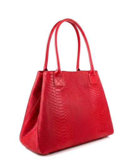 ZEEN | LOLA Schultertasche | Python-Prägung | Rot