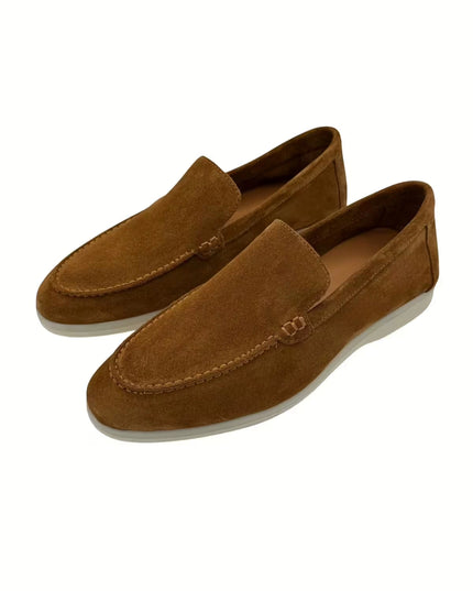 HOLLERT | Herren Loafer aus Kalbsveloursleder | Cognac