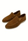HOLLERT | Herren Loafer aus Kalbsveloursleder | Cognac