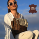Bandolera de Cuero Genuino con Solapa de Pelo Natural Estampado Cebra – IULIUS-1