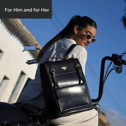 Business-Rucksack aus Leder für 15,6" Laptops – Stilvoller IULIUS Rucksack für Beruf und Alltag