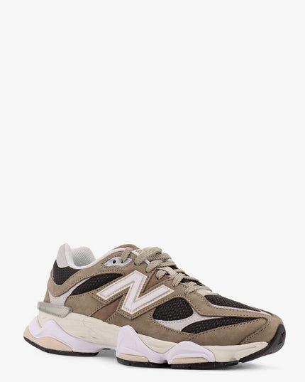 9060 low-top mesh sneakers with suede interts