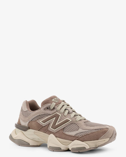 9060 mesh and suede low-top sneakers