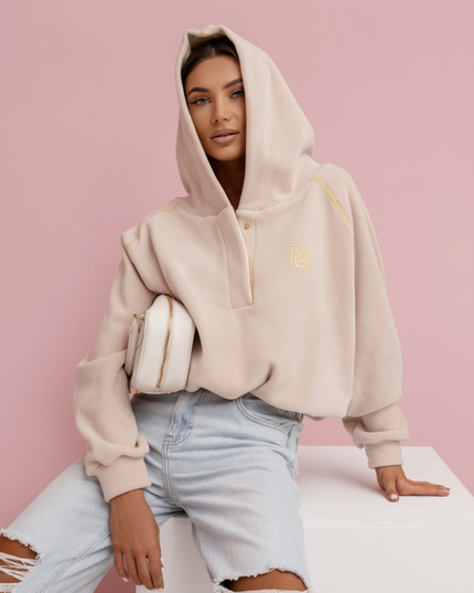 LA BALANCIA | LOOM Fleece-Sweater | Beige