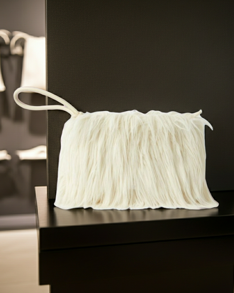 MSGM Clutch Bag Optical White