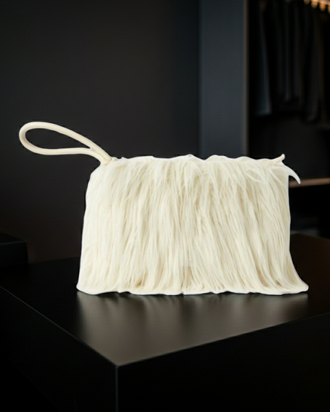 MSGM Clutch Bag Optical White